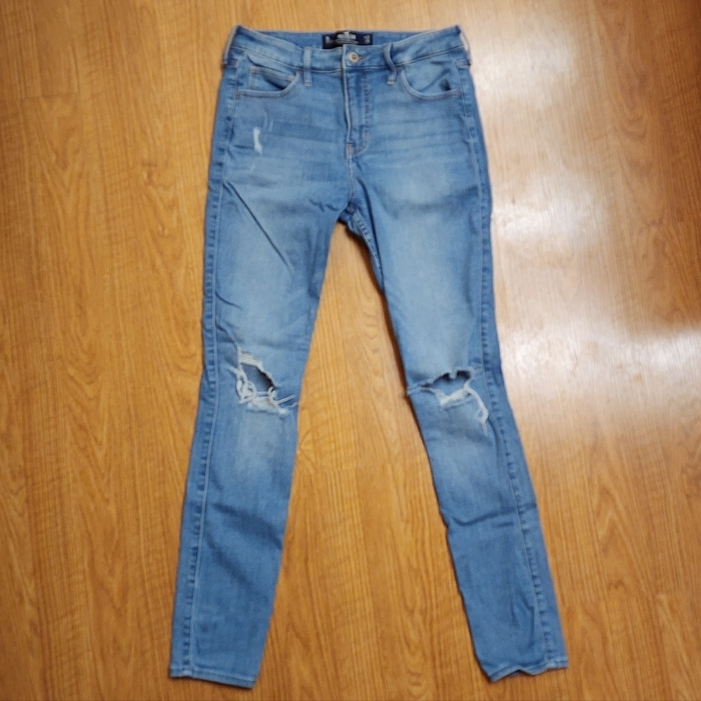 Hollister Light Wash High-rise Super Skinny Women's Blue Jeans Size 9L W29 L30